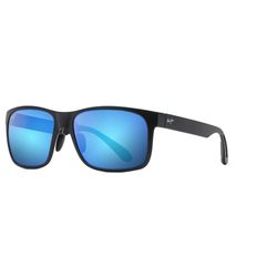 Maui Jim Red Sands Sunglasses Unisex Matte Black Frame Blue Hawaii Lens Polarized