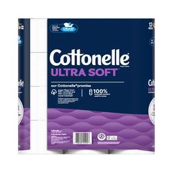 Cottonelle Ultra Soft Toilet Paper 12 Rolls 244 sheet 4 in.