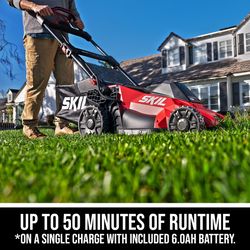 SKIL PWR CORE 40 SM4910C-11 20 in. 40 V Battery Self-Propelled Lawn Mower Kit (Battery & Charger)