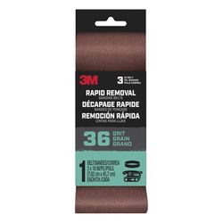 3M Rapid Removal 18 in. L X 3 in. W Aluminum Oxide Sanding Belt 36 Grit Coarse 1 pc