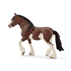 Schleich Farm World Clydesdale Mare Toy Brown/White