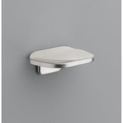 Oakbrook Collection Brushed Nickel Silver Die Cast Zinc Soap Dish