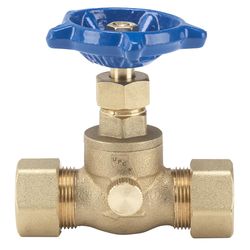 Homewerks 1/2 in. Compression X 1/2 in. Compression Brass Stop and Waste Valve