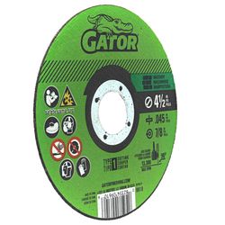 Gator 4-1/2 in. D X 7/8 in. X .045 in. thick Aluminum Oxide Type 1 Masonry Cut-Off Wheel 1 pc