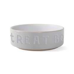 Pet Shop by Fringe Studio Blue Treat Word Ceramic Medium Pet Bowl