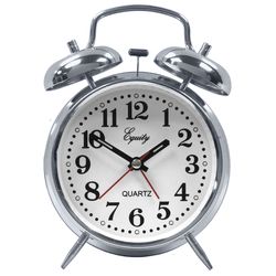 La Crosse Technology Equity 2.25 in. Silver Alarm Clock Analog Battery Operated