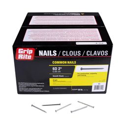 Grip-Rite 6D 2 in. Common Bright Steel Nail Flat Head 50 lb