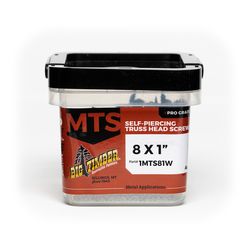Big Timber No. 8 Sizes X 1 in. L Phillips White Fine Sharp Point Screws 193 pk