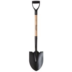 Home Plus 39 in. Steel Round Digging Shovel Wood Handle