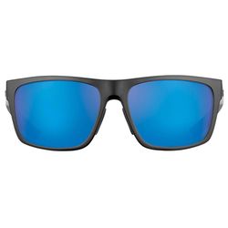 Flying Fisherman Offline Sunglasses Unisex Matte Black Frame Smoke Blue Mirror Lens Polarized