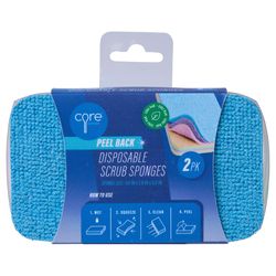 Core Kitchen Heavy Duty Scrubber Sponge For All Purpose 5 in. L 2 pk