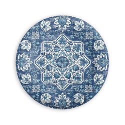 TarHong Blue Melamine Atlantic Medallion Salad Plate 8.5 in. D 1 pc