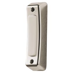 Heath Zenith Heath Zenith Satin Nickel Silver Metal Wired Pushbutton Doorbell