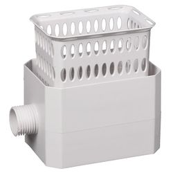 Amerimax 4.75 in. H X 5.13 in. W X 3.25 in. L White Plastic Rainwater Colander