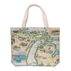 Xplorer Maps Large Cotton Canvas Tote Bag
