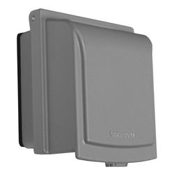 Sigma Rectangle Die-Cast Metal 2 gang 6.02 in. H X 5.55 in. W Weatherproof Cover