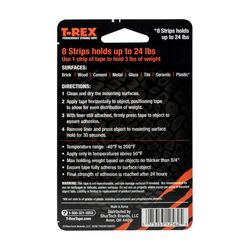 T-Rex 3 in. L X 1 in. W Double-Sided Mounting Strips