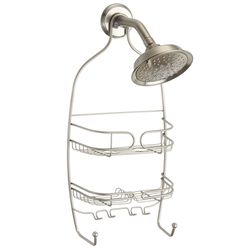 iDesign Neo 20.6 in. H X 4.2 in. W X 10.1 in. L Satin Silver Shower Caddy