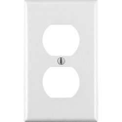 Leviton White 1 gang Thermoset Plastic Duplex Wall Plate 1 pk