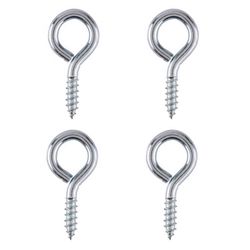 Ace 1/4 in. D X 17/8 in. L Zinc-Plated Steel Screw Eye 70 lb. cap. 4 pk