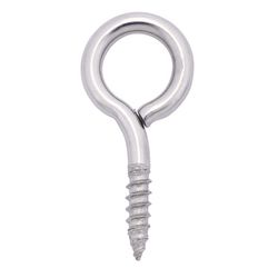Hampton 3/16 in. D X 1-5/8 in. L Polished Stainless Steel Screw Eye 60 lb. cap. 1 pk