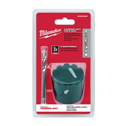 Milwaukee 2 in. Tungsten Carbide Grit 1.8 in. L X 1/4 in. D Hole Saw
