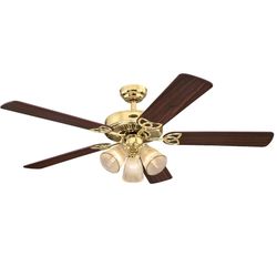 Westinghouse Vintage 52 in. Polished Brass Brown LED Indoor Ceiling Fan