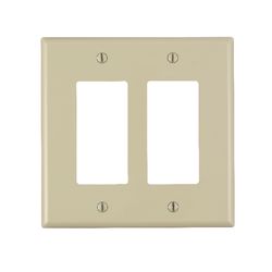 Leviton Midway Ivory 2 gang Nylon Decorator Wall Plate 1 pk