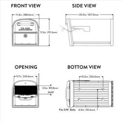 Architectural Mailboxes Oasis Classic 360 Classic Galvanized Steel Post Mount Pewter Mailbox
