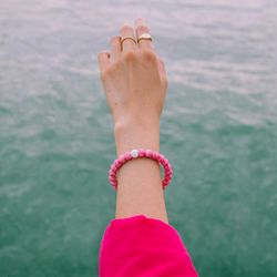 Lokai Unisex Breast Cancer Round Pink Bracelet Silicone Water Resistant Size 7