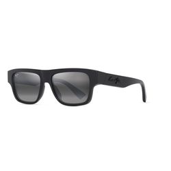 Maui Jim Kokua Sunglasses Unisex Matte Black Frame Neutral Gray Lens Polarized