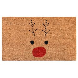 Calloway Mills Rudolph 1.5  W X 2.5  L Multi-Color Rectangle Coir Door Mat