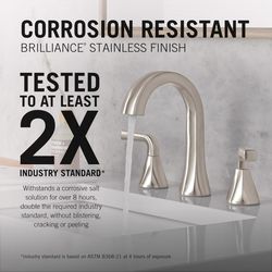 Delta Dallace Stainless Steel Transitional Widespread Bathroom Sink Faucet 16 in.