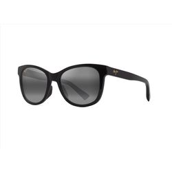 Maui Jim Kiopaa Sunglasses Women's Shiny Black Frame Neutral Gray Lens Polarized