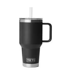 YETI Rambler 35 oz Black BPA Free 2.0 Straw Mug