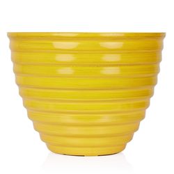 Alpine 9 in. H X 12 in. W Plastic Planter Yellow