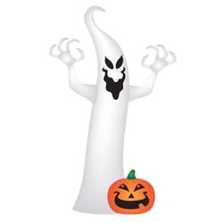Gemmy Airblown 9 ft. LED Prelit Ghost with Jack-o-Lantern Inflatable