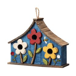 Glitzhome 11.75 in. H X 4.5 in. W X 15 in. L Wood Bird House