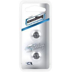 Custom Accessories Silver Metal License Plate Fasteners