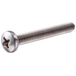 HILLMAN No. 1/4-20 in. X 2-1/2 in. L Phillips Pan Head Stainless Steel Machine Screws 50 pk