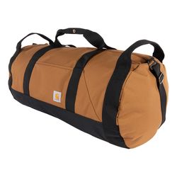 Carhartt Rain Defender Brown Classic Round Duffle Bag 11 in. H X 24 in. W