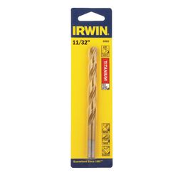 IRWIN 11/32 in. X 4-3/4 in. L High Speed Steel Drill Bit Straight Shank 1 pc