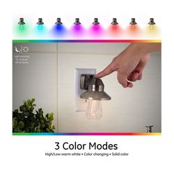 GE Automatic Plug-in Vintage LED Color Changing Night Light