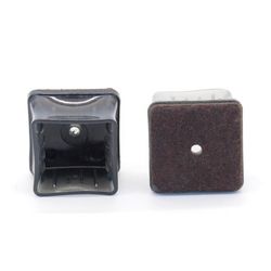 Ace Felt/Plastic Leg Tip Clear Square 0.59 - 0.70 in. W 8 pk
