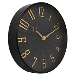 Westclox 12 in. L X 12 in. W Indoor Modern Analog Wall Clock Glass/Plastic Black