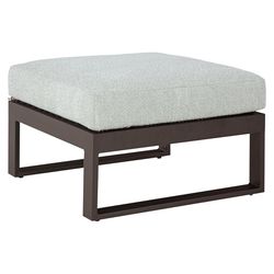 Signature Design by Ashley Beachloft Black Aluminum Frame Contemporary Ottoman Gray