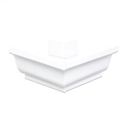 Amerimax 5 in. W X 7.25 in. L White Aluminum K Outside Miter