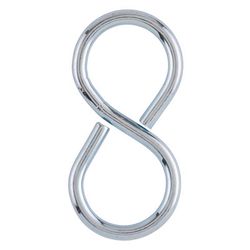 Ace Small Zinc-Plated Silver Steel 2-1/8 in. L Closed S-Hook 25 lb 3 pk