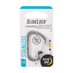 Nite Ize SlideLock Stainless Steel Silver Locking Carabiner Keychain