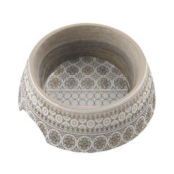 TarHong Multicolored Moroccan Wood Melamine 2.5 cups Pet Bowl
